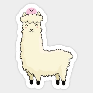 Mochi riding a llama v1 Sticker